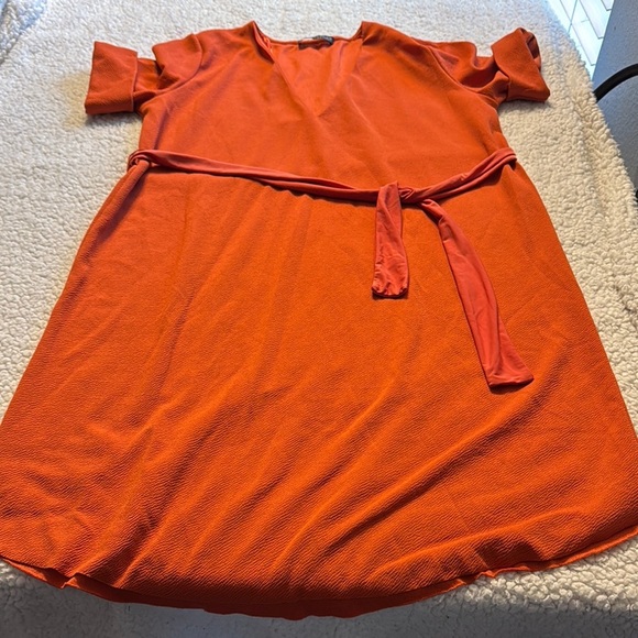Zara Orange Cuff Sleeve Sundress - Picture 1 of 4